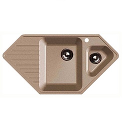 Granfest Мойка кухонная Corner GF-C950E Терракот угловая – фотография-1